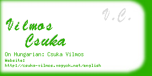 vilmos csuka business card